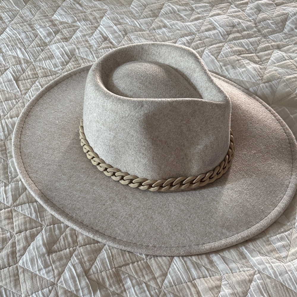 Cream Fedora Hat